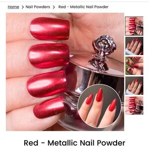 Sistaco Metallic Red Mineral Nail Powder 
NWT